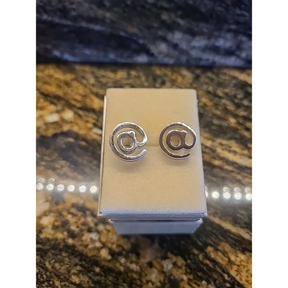 At Symbol Sign ( @ ) Cufflinks Men Birthday Father's Day Gift Cufflinks In Box